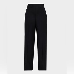 Theory Wide-Leg Pull-On Virgin Wool Pants